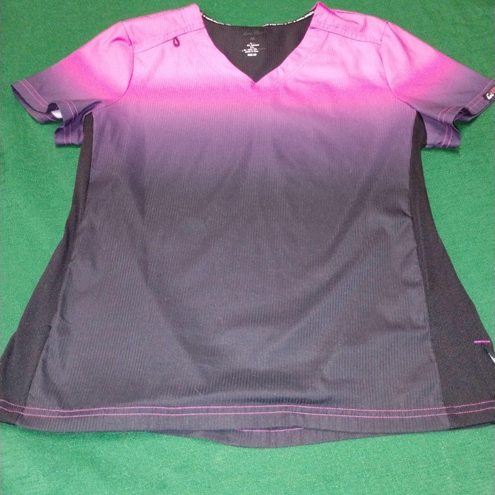 Scrub Top Pink With Black Ombre Koi Brand